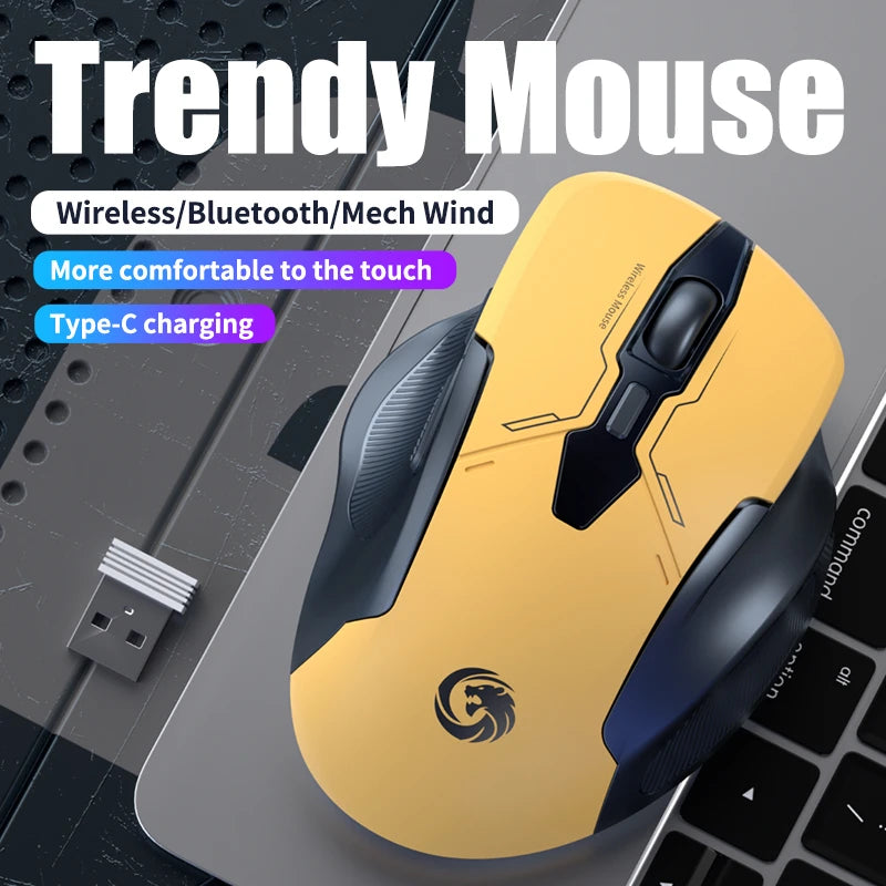 Xiaomi Bluetooth Wireless Mouse Dual-mode Rechargeable Silent Mechanical Office Gaming  Universal Mouse For PC Android IOS
