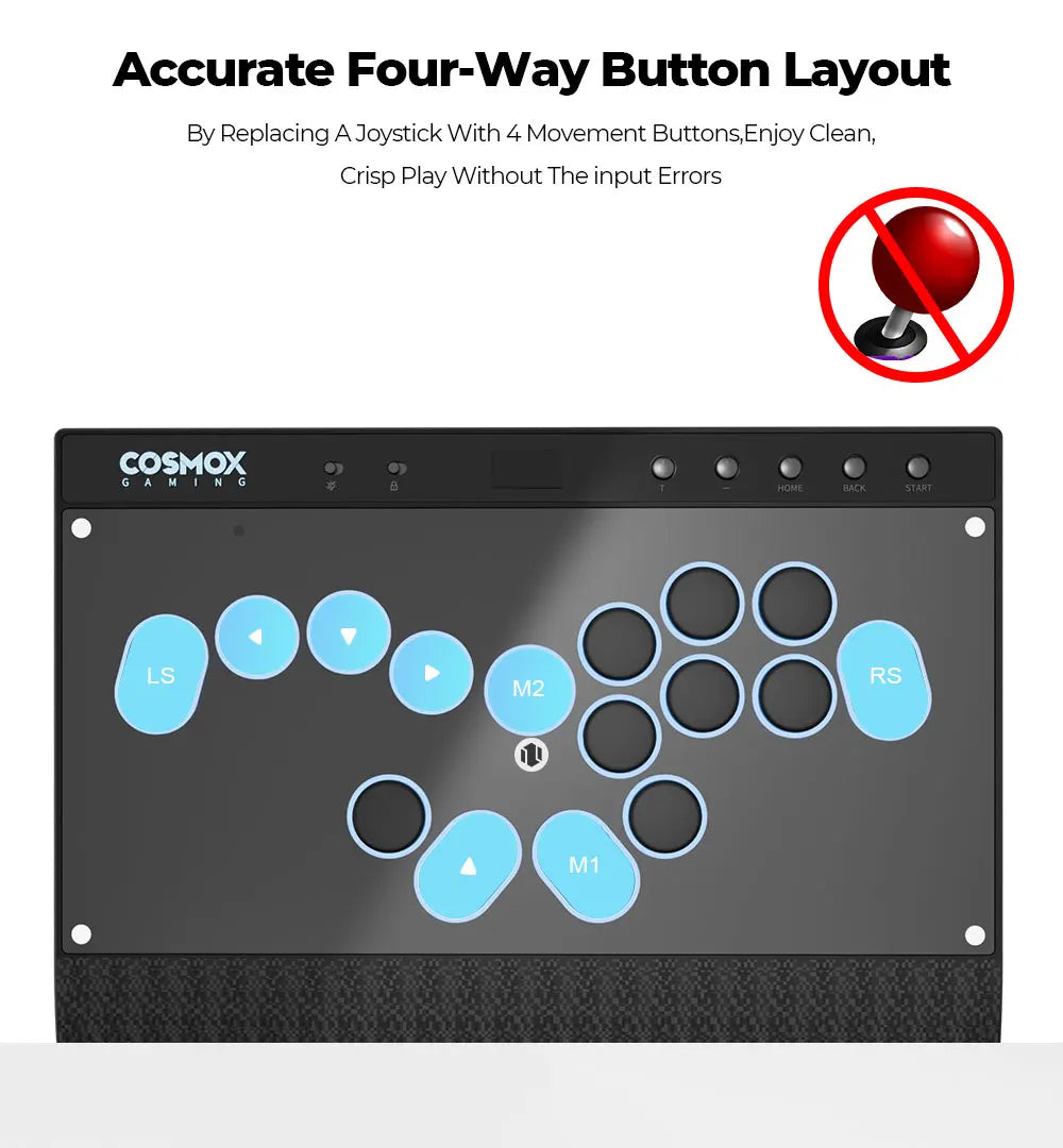 Haute42 Magnetic Stickless Arcade Controller Keyboard C16-S Hitbox Leverless Controller For PC/PS4/PS5/Switch Fight Stick Hitbox