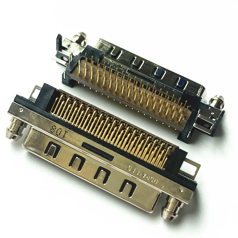 SCSI VHDCI68 VHDCI 68P V68 V.68 Single-layer Female Adapter 90 Degree Plug-in VHDCI 68P Female Connector