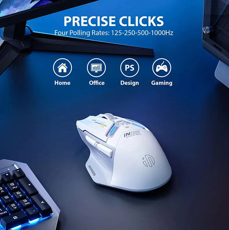 Inphic IN9 Wireless Gaming Mouse Rechargeable PAW3311 Bluetooth Mouse RGB Lighting Effect Desktop Computer Laptop Universal