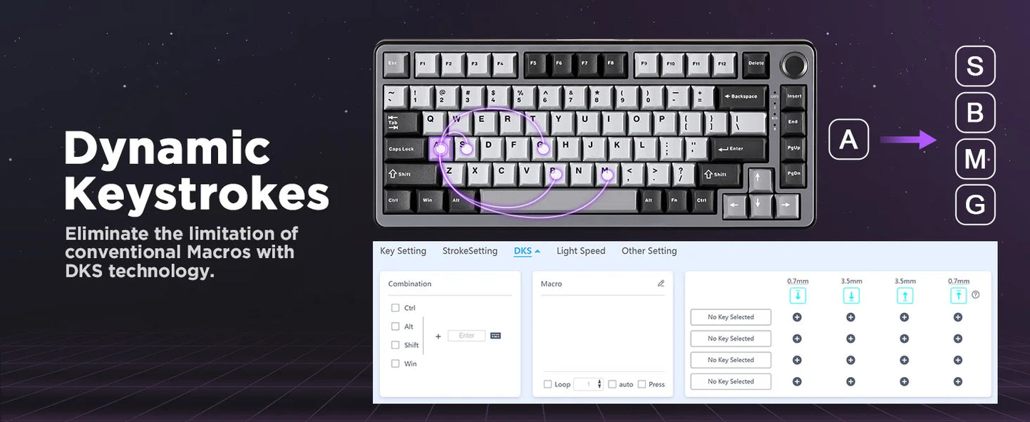 YUNZII RT75 Rapid Trigger Gaming Keyboard, Hall Effect Magnetic Mechanical Keyboards for Gamers, RGB 75% Keyboard for Mac/Win