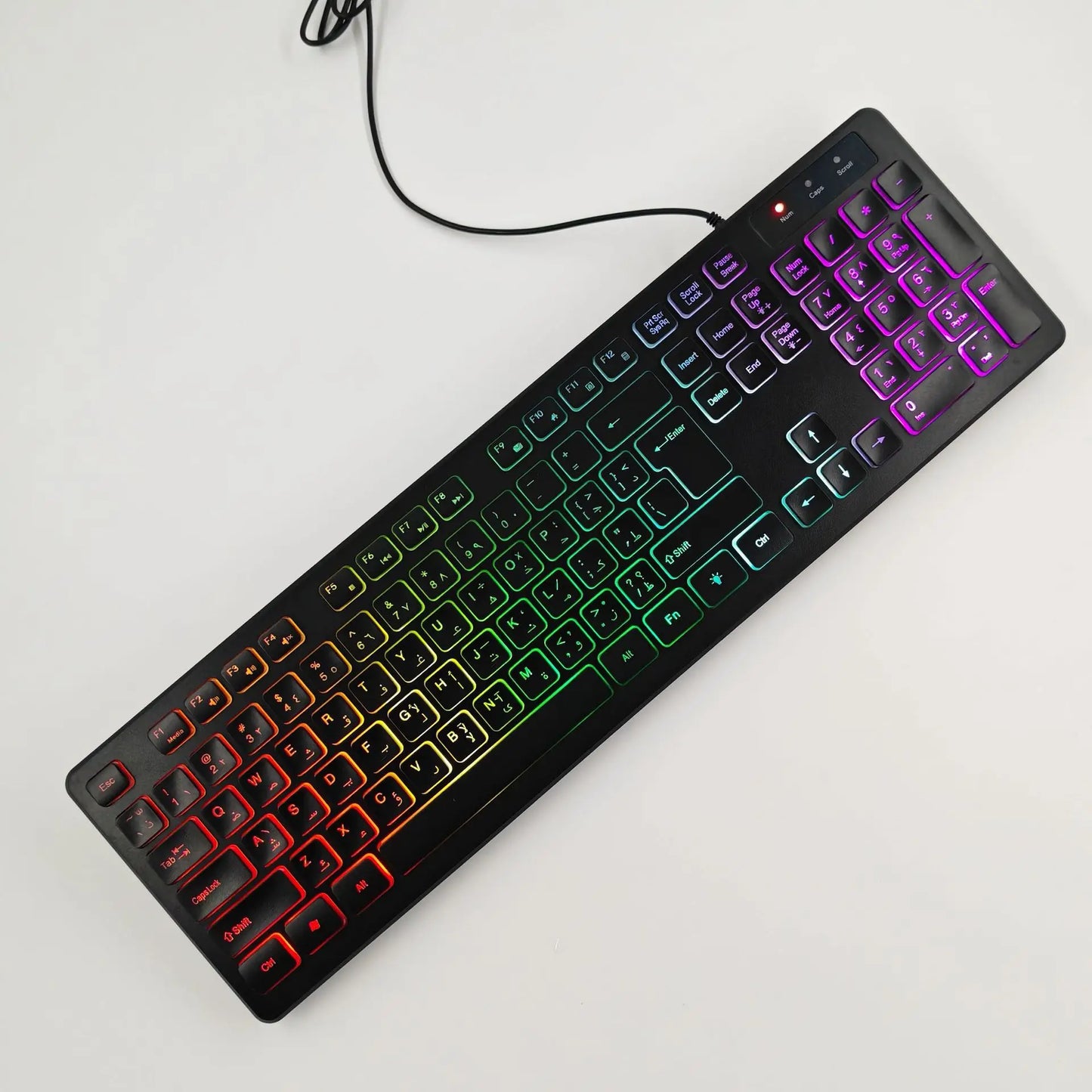 Computer Desktop Gaming Keyboard Light Backlit RGB Mute wired keyboard USB office home