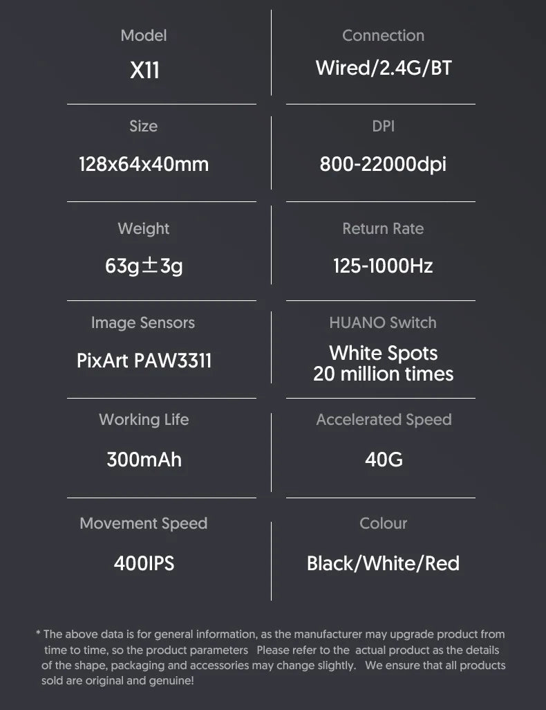 Attack Shark X11 PAW3311 Bluetooth Mouse, Triple Mode Connectivity, Touch Magnetic Charging Dock, Ultra-Light Gaming Mouse