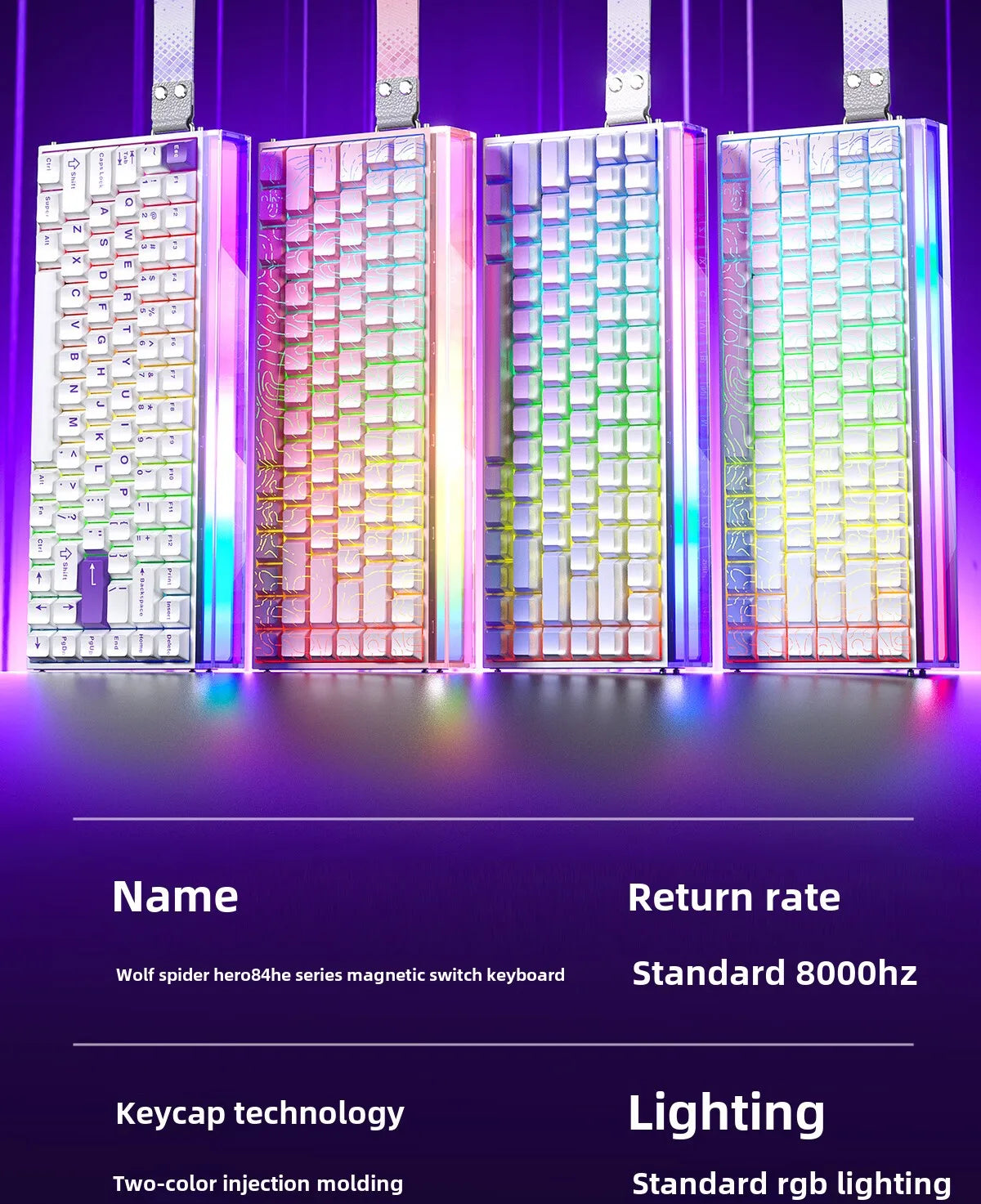 New AULA HERO 84HE 8K INSTOCK Magnetic Switch Gaming Keyboard E-sport Custom RGB Mechanical Keyboard Ergonomics Game Accessories