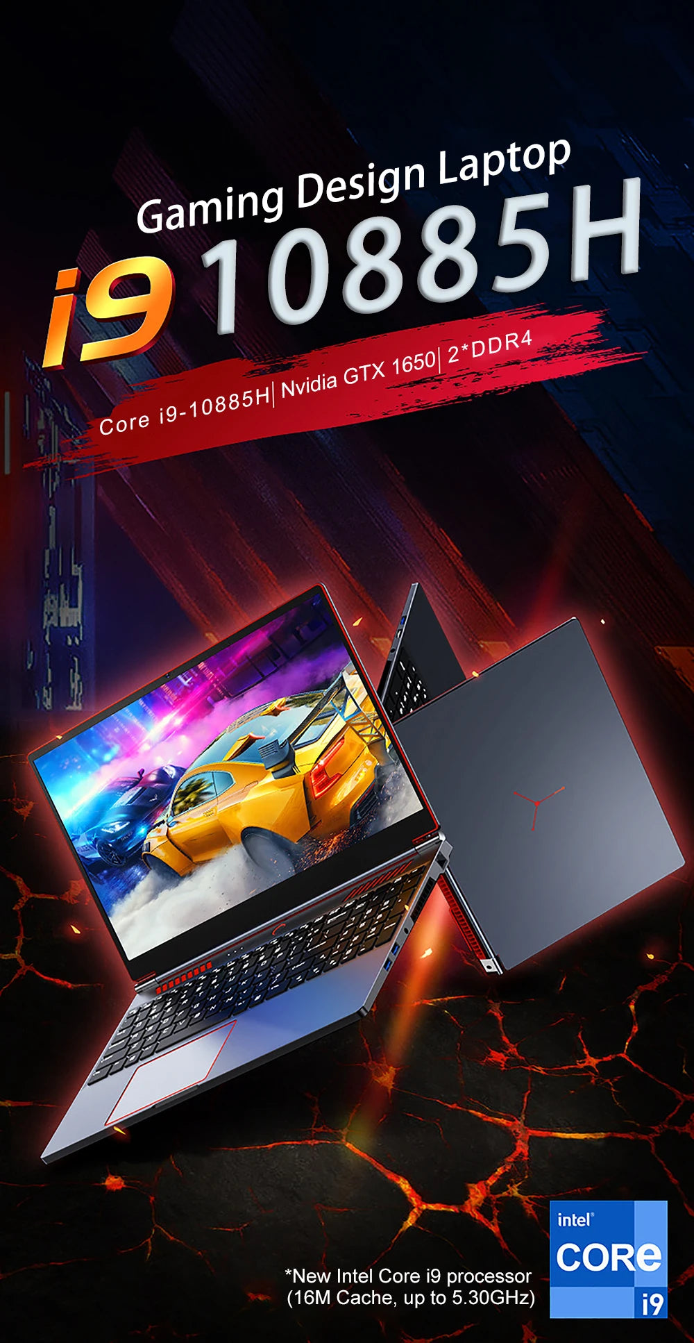 YSJMNPC Gaming Laptop Computer Intel Core i9-13900H NVIDIA RTX 4050 6G 16 Inch IPS 2*DDR5 MAX 64GB 2*M.2 PCIE SSD WIFI