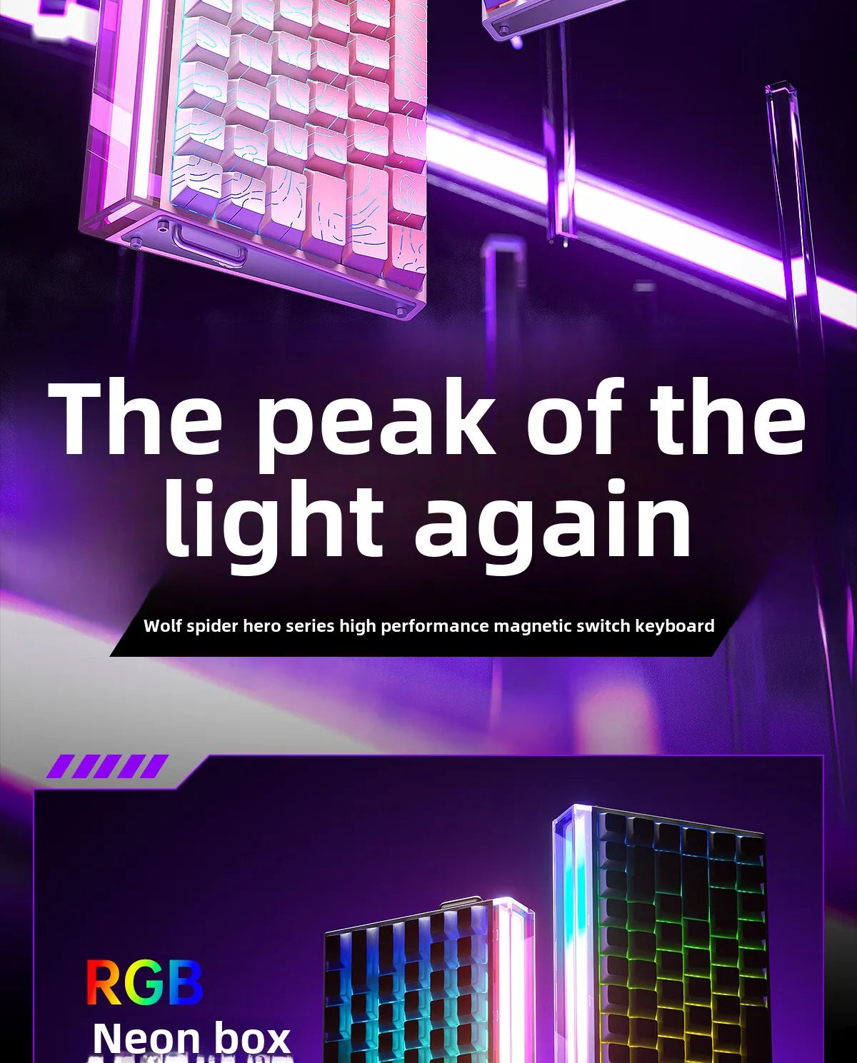 New AULA HERO 84HE 8K INSTOCK Magnetic Switch Gaming Keyboard E-sport Custom RGB Mechanical Keyboard Ergonomics Game Accessories
