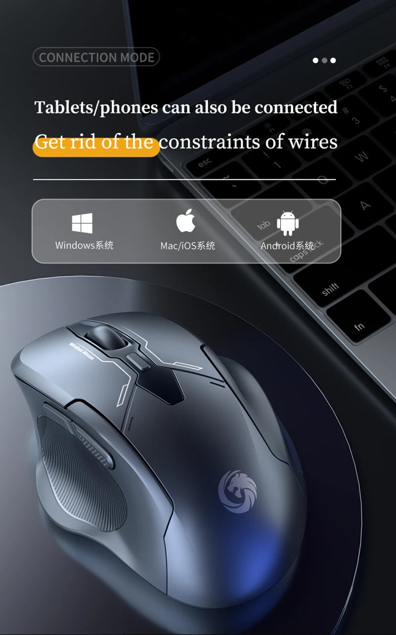 Xiaomi Bluetooth Wireless Mouse Dual-mode Rechargeable Silent Mechanical Office Gaming  Universal Mouse For PC Android IOS
