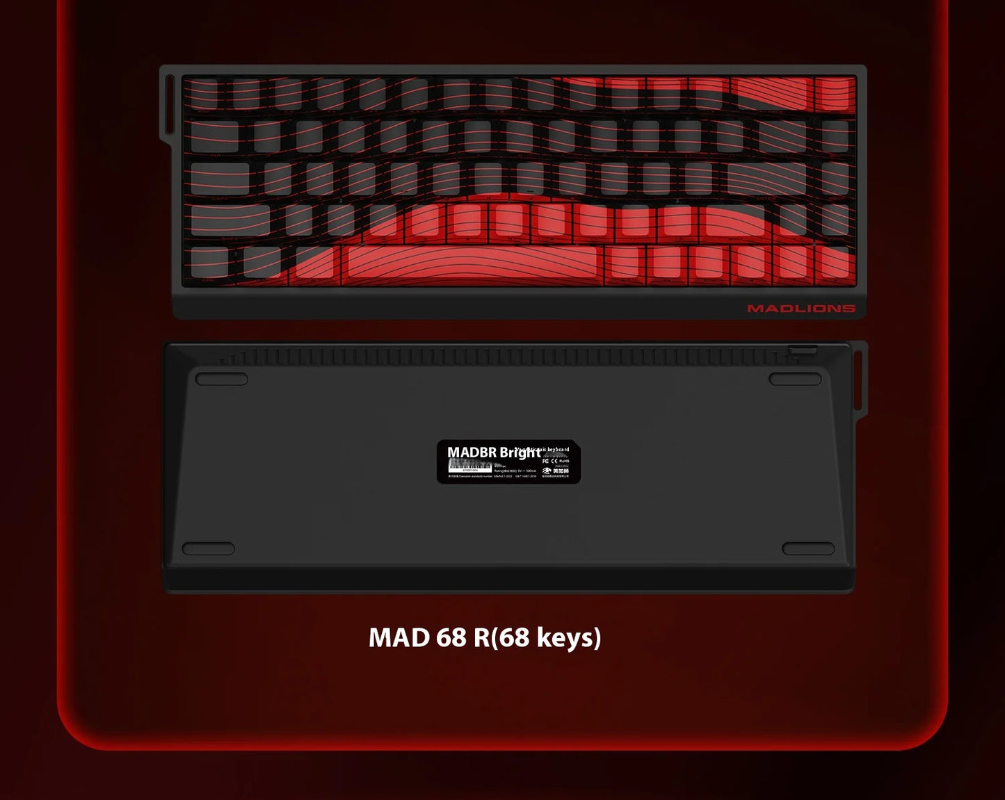 Madcatz Mad60 Mad68 HE 8k Mechanical Keyboard Magnetic Switch Wired 60% 68% Gaming Keyboards Rapid Trigger Rgb Customs Keyboards