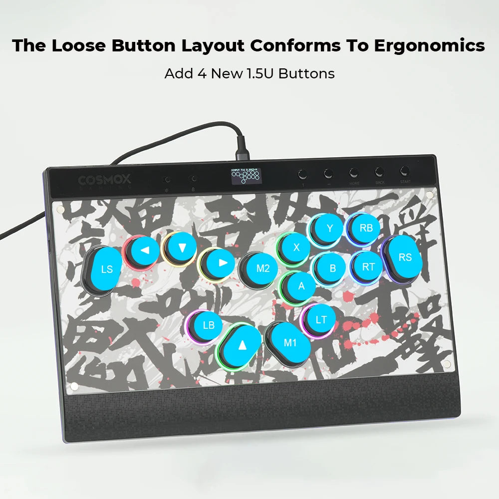 Haute42 Magnetic Stickless Arcade Controller Keyboard C16-S Hitbox Leverless Controller For PC/PS4/PS5/Switch Fight Stick Hitbox