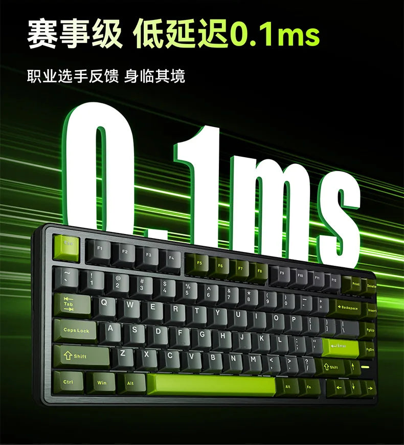 New VGN Ultra Pro He Neon Series Three-Mode Wireless Bluetooth Magnetic Axis Gaming Gasket Hot-Swappable Rgb Mechanical Keyboar
