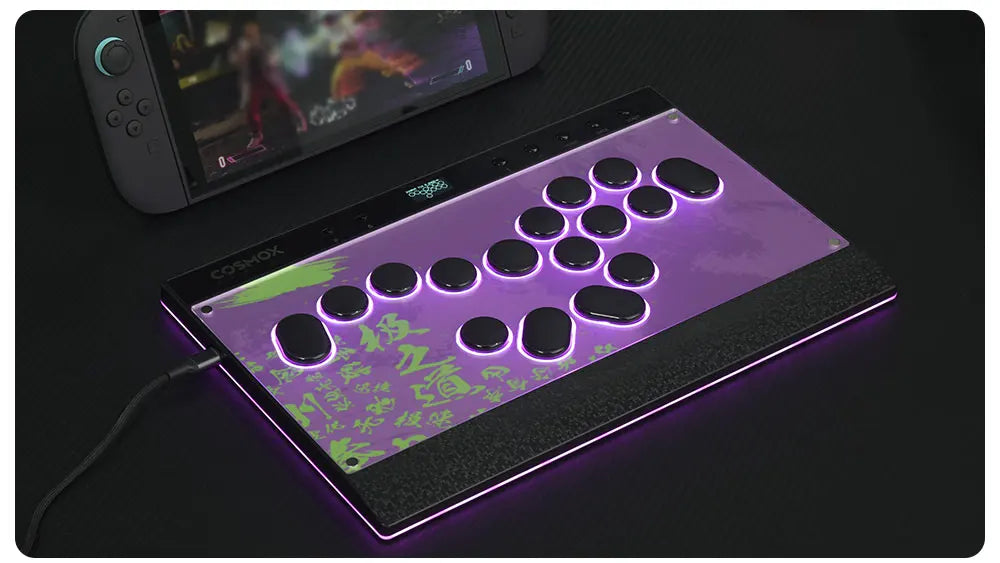 Haute42 Magnetic Stickless Arcade Controller Keyboard C16-S Hitbox Leverless Controller For PC/PS4/PS5/Switch Fight Stick Hitbox