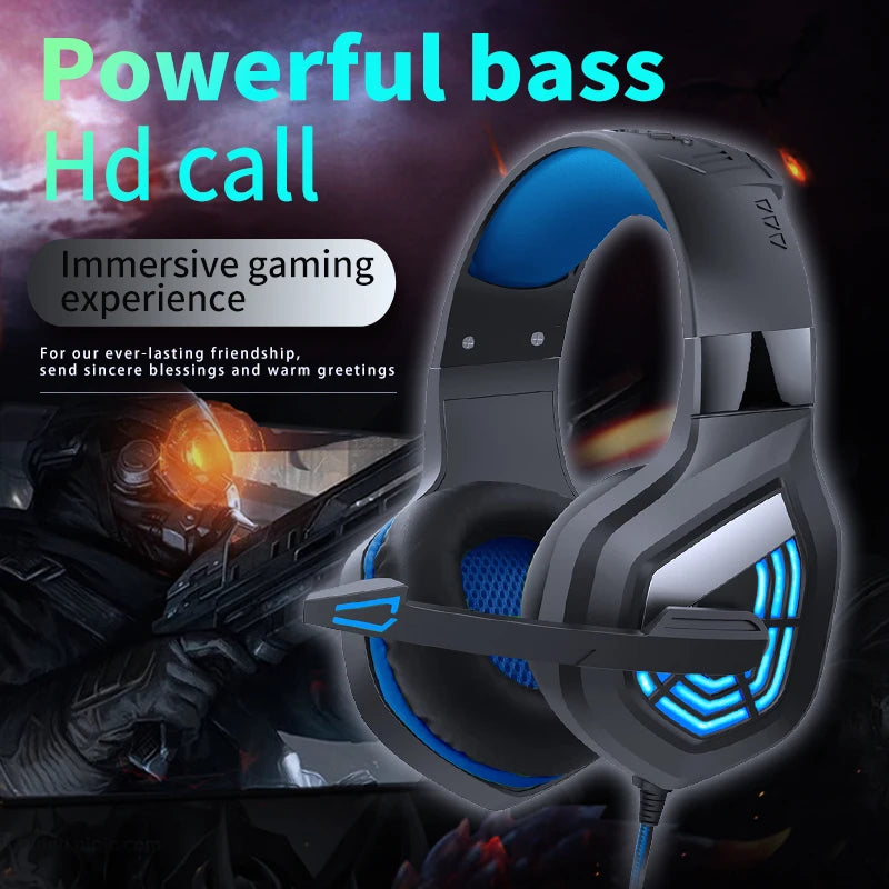 G7 LED Light Gaming Headset USB Stereo Surround Wired Headphone with Noise Reduction Mic Earphones for Computer PC Gamer