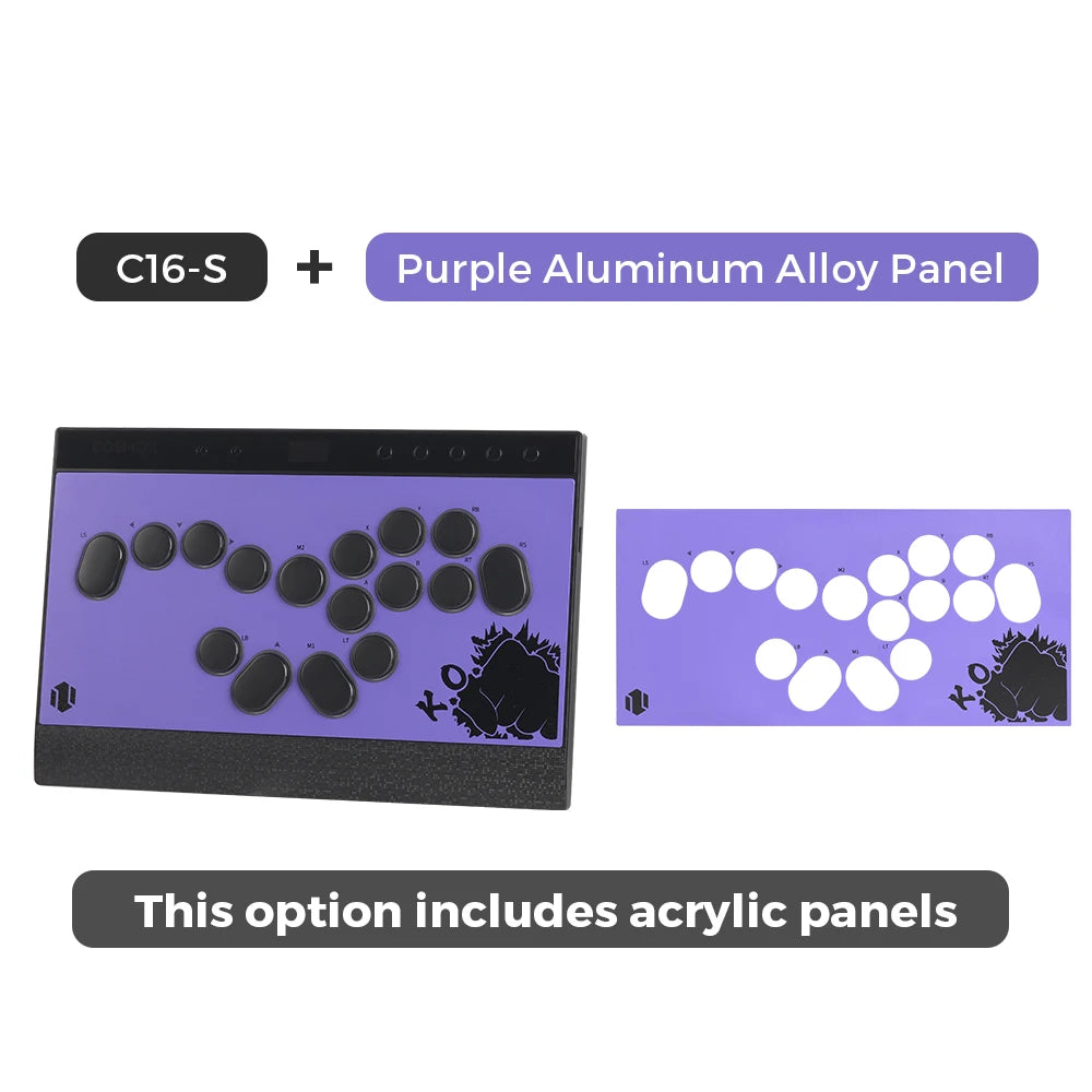 Haute42 Magnetic Stickless Arcade Controller Keyboard C16-S Hitbox Leverless Controller For PC/PS4/PS5/Switch Fight Stick Hitbox