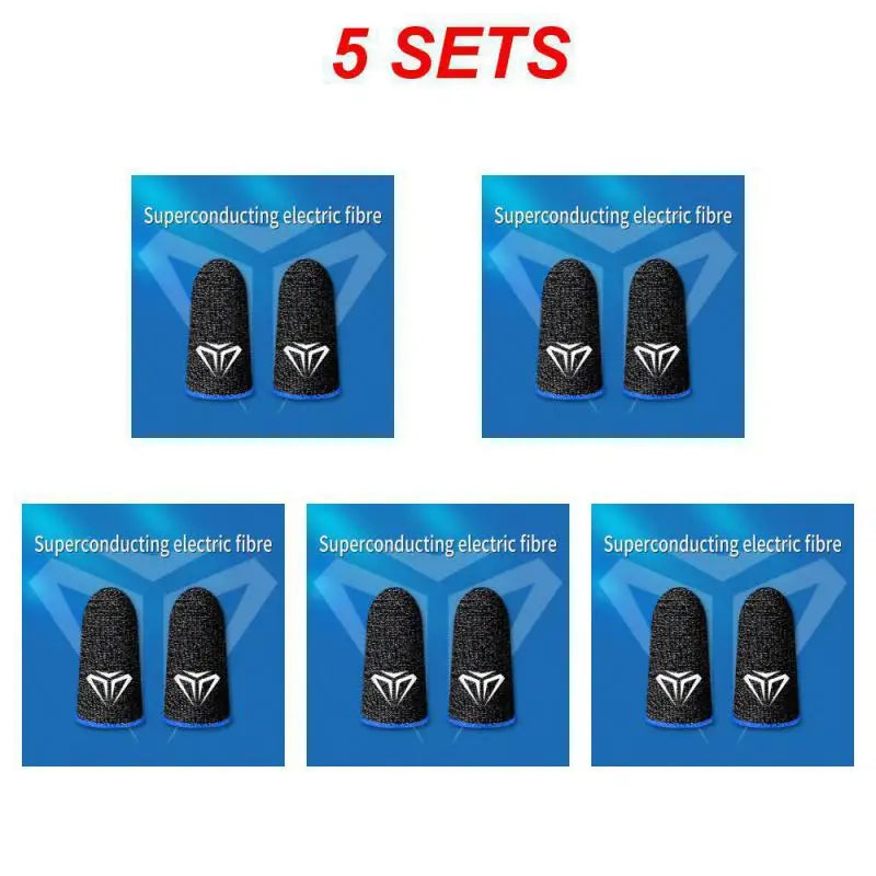 10 Pcs Mobile Game Fingertip Gloves Sweatproof Anti-slip Touch Screen Finger Sleeve Breathable Gaming Fingertip Cover For Gamer