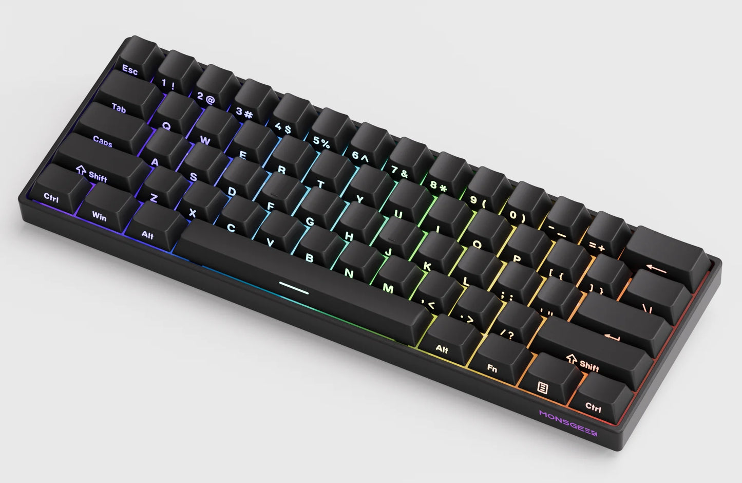 MONSGEEK FUN60 Mechanical Keyboard Magnetic Switch 60% Gaming Keyboard Rapid Trigger 0.01 mm 8K HE/TMR eSports Custom Keyboard