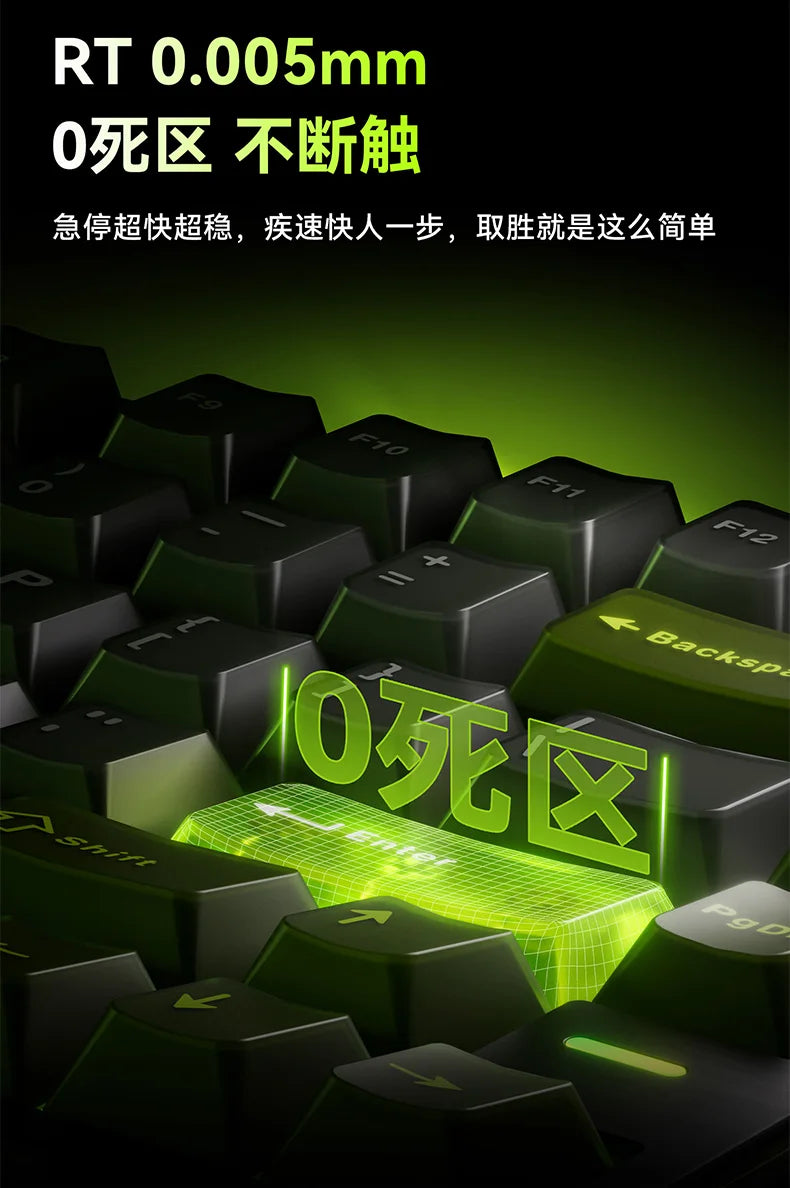 New VGN Ultra Pro He Neon Series Three-Mode Wireless Bluetooth Magnetic Axis Gaming Gasket Hot-Swappable Rgb Mechanical Keyboar
