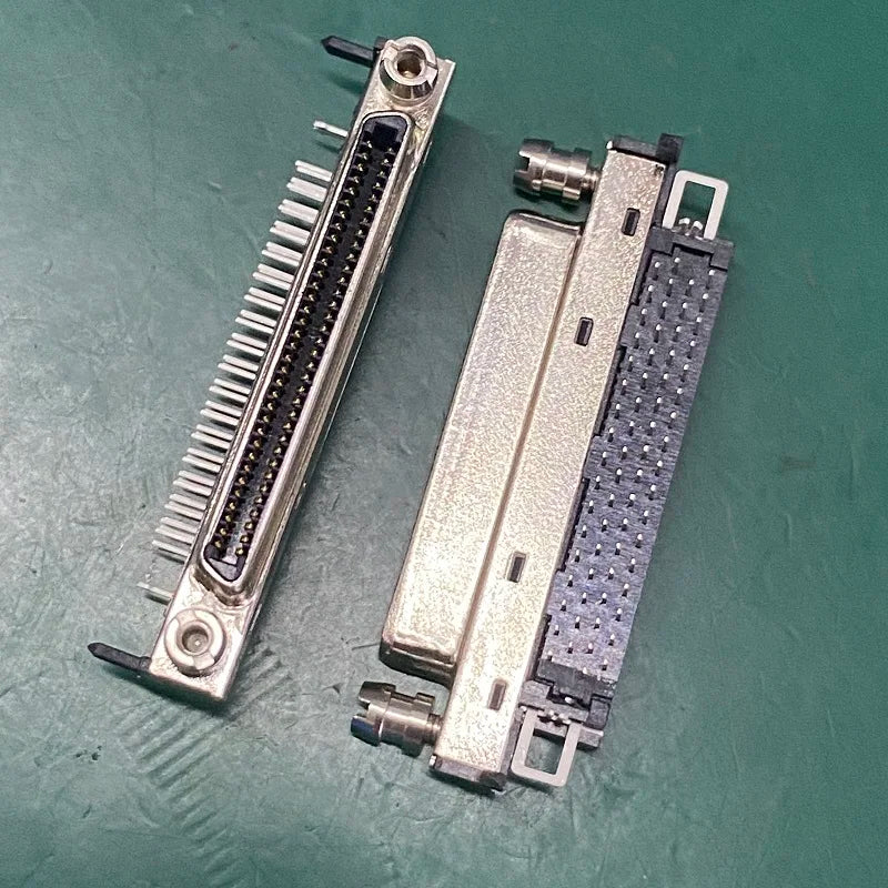 SCSI VHDCI68 VHDCI 68P V68 V.68 Single-layer Female Adapter 90 Degree Plug-in VHDCI 68P Female Connector