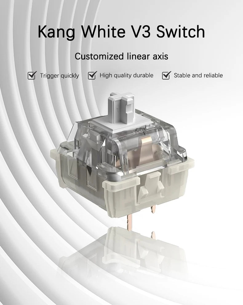 KTT Kang White V3 Switches Mechanical Keyboard accessories Switch 3Pin Custom Cherry RGB SMD Gaming Compatible With MX Switch