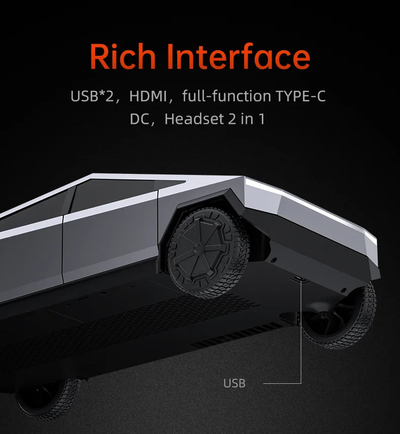 Cybertruck Gaming Mini PC AMD RYZEN5 7640HS/RYZEN7 8845HS Support WIN10 LINUX with  2xDDR5 HDMI Full-funtion TYPE-C  Computer