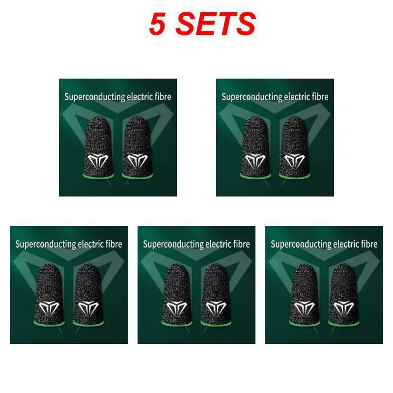 10 Pcs Mobile Game Fingertip Gloves Sweatproof Anti-slip Touch Screen Finger Sleeve Breathable Gaming Fingertip Cover For Gamer