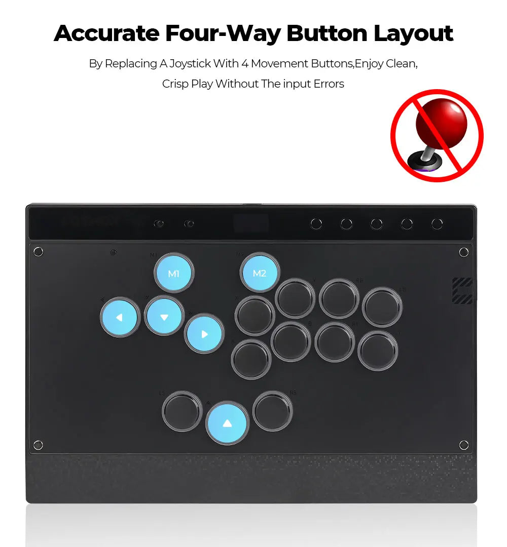 Haute42 C16 Magnetic Hitbox Leverless Arcade Stick Controller For Ps4 /PS5/Switch Button Rim Stickless Hitbox Fightstick