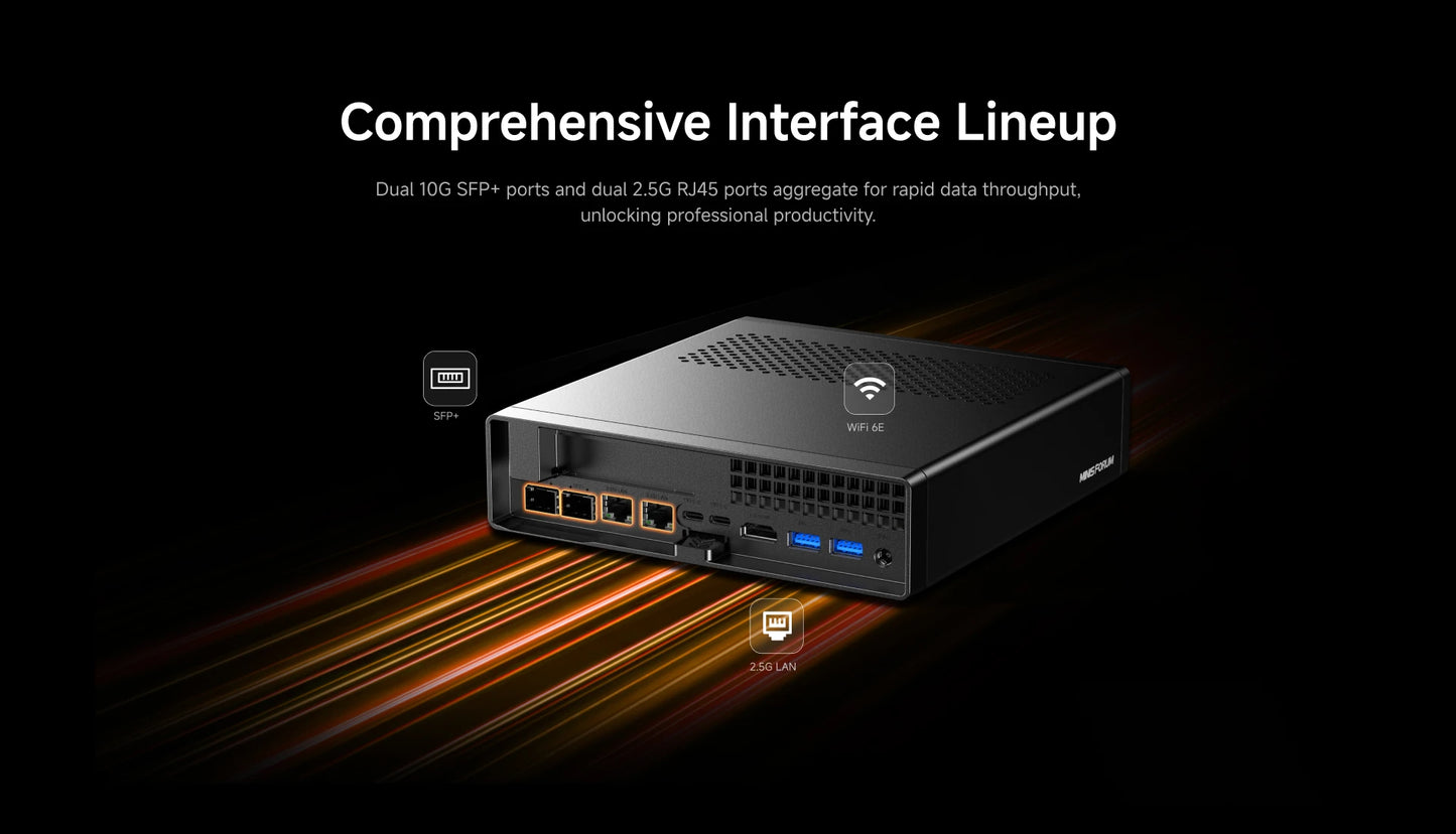MINISFORUM MS-A2 MINI PC AMD Ryzen 9 9955HX PC Windows 11 Pro Support 96GB DDR5 64GB 1TB SSD U.2 NVME Support 10G SFP+ PC Gaming