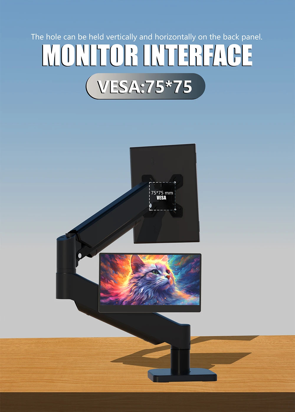 MUCAI N140-S36 Portable Display 14 Inch 60Hz Resolution 1366*768 TN Panel 250cd/㎡ Brightness 3ms Response Portable Monitor