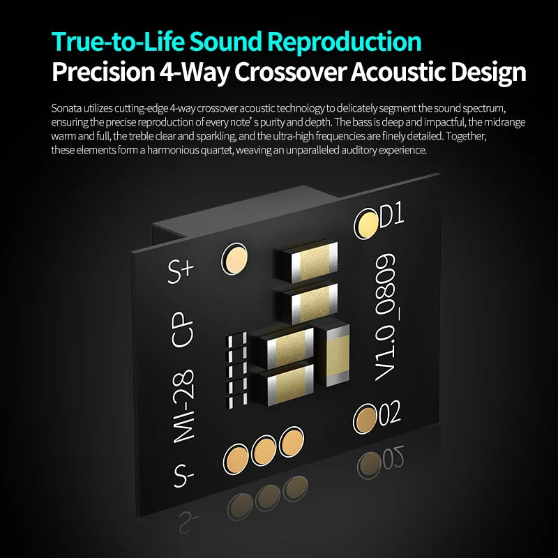 KZ Sonata 28BA Units Upgraded HIFI Headphones On-ear tunable balanced armour unit Wired gaming headphones