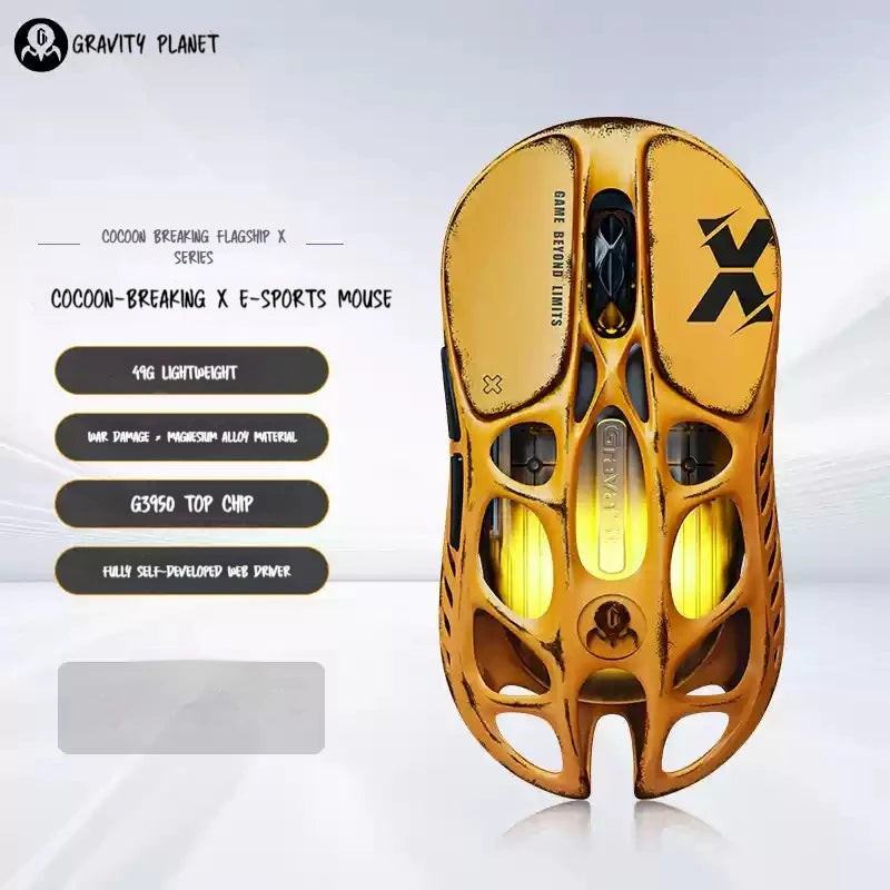 In Stock Gravastar Genuine M1 Gamer Mouse Magnesium Alloy Wireless Bluetooth Mouse 8k Receiver Rgb Low Latency Gaming Mice