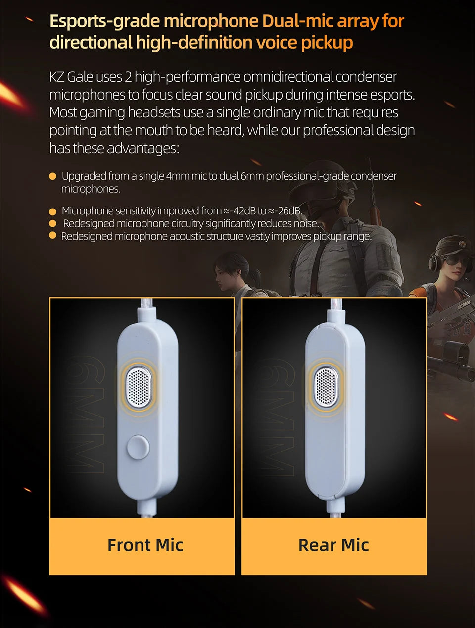 KZ Gale In-Ear Gaming Earphones E-sports Bass Metal Earbuds for Video Game Stage Live Sound Headphones