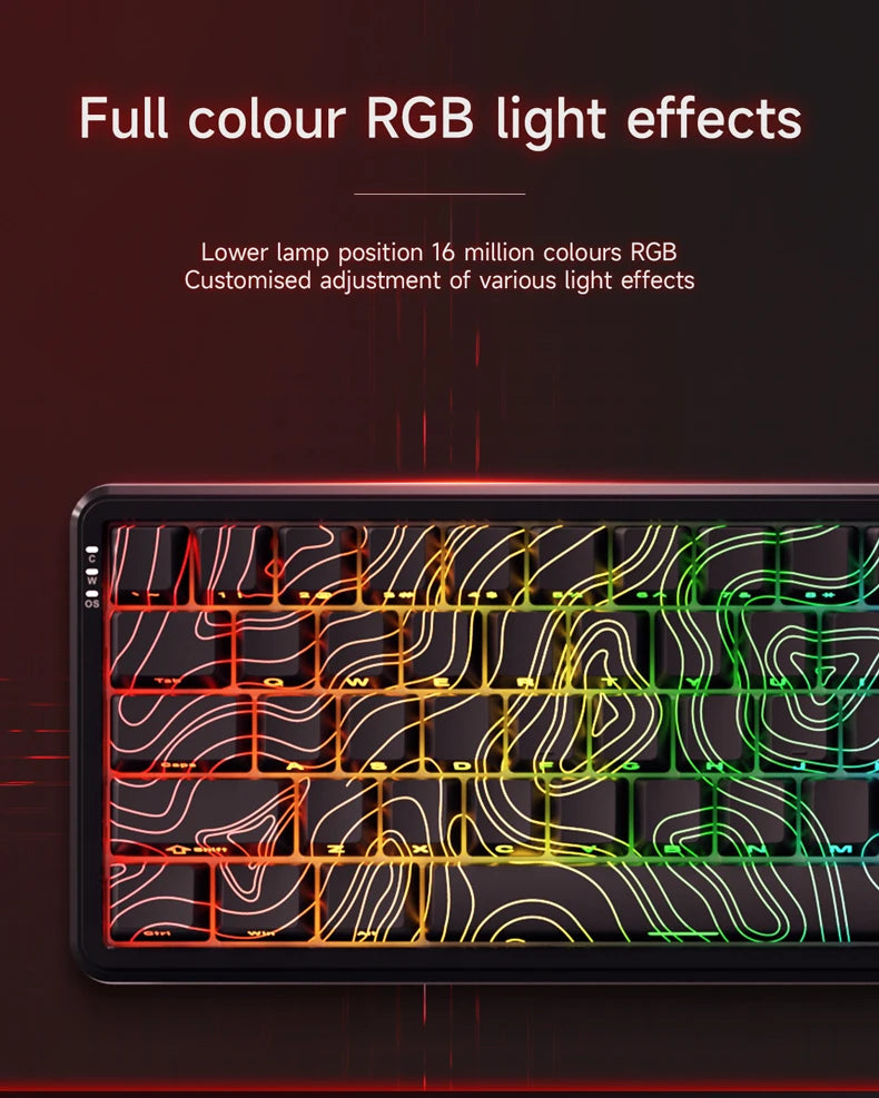 AJAZZ AK680 MAX Mechanical Keyboard HE Hall Effect Switch 60% 8k/1K RGB Wired/Wireless Gaming Rapid Trigger Magnetic Keyboard