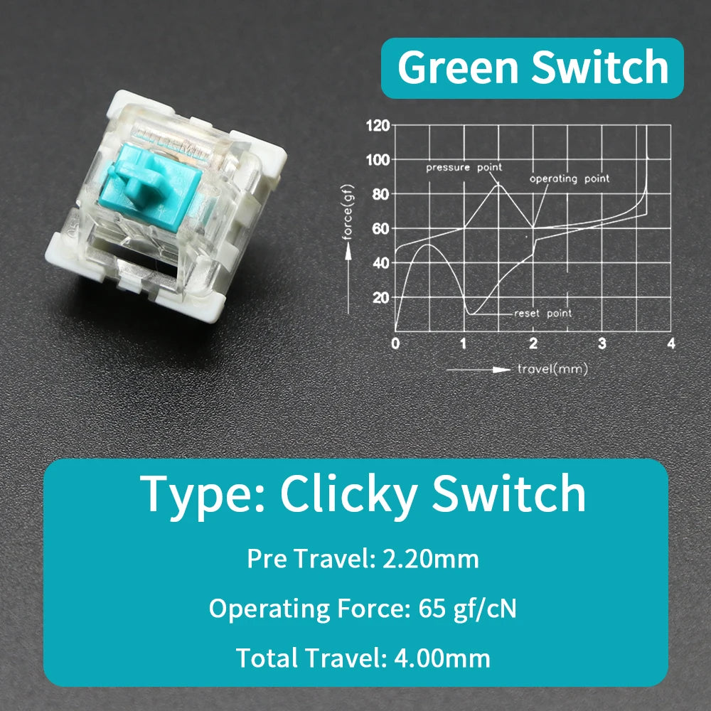 Outemu Switch for Keyboard 3Pin Linear Tactile Clicky Silent Switches for Mechanical Keyboards Gray White Red Blue Gaming Switch