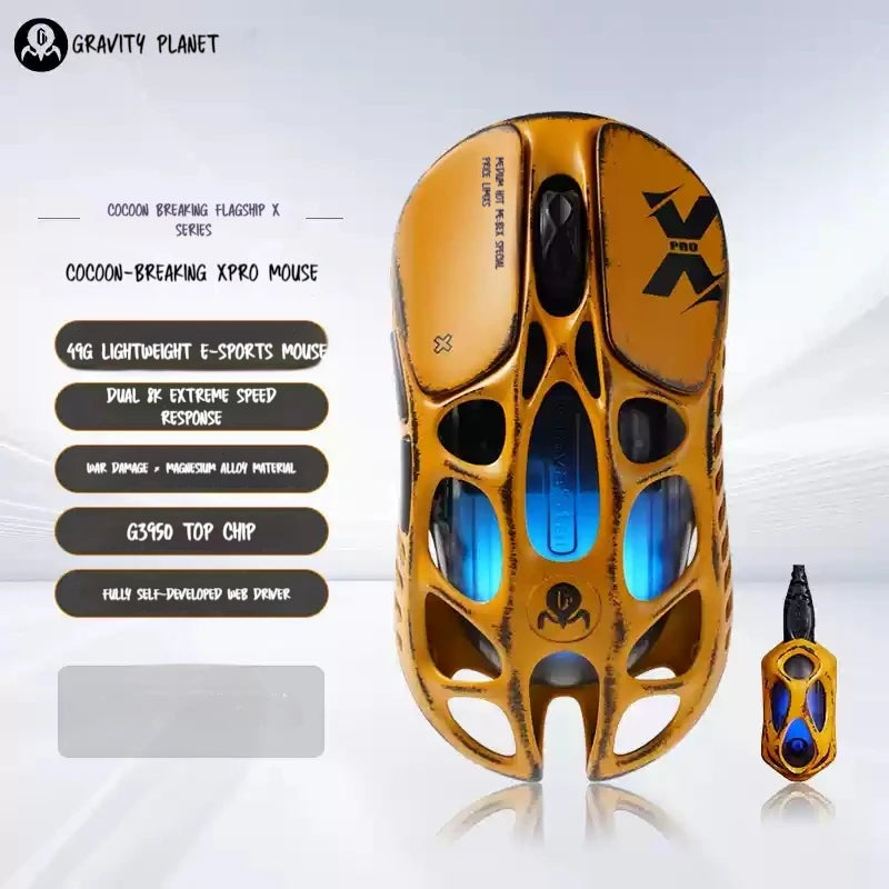 In Stock Gravastar Genuine M1 Gamer Mouse Magnesium Alloy Wireless Bluetooth Mouse 8k Receiver Rgb Low Latency Gaming Mice