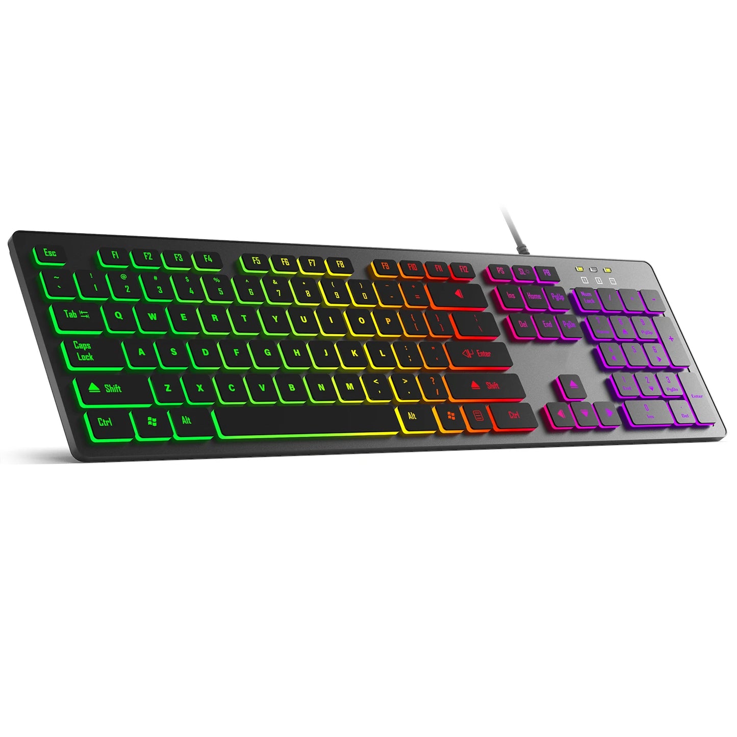 Computer Desktop Gaming Keyboard Light Backlit RGB Mute wired keyboard USB office home