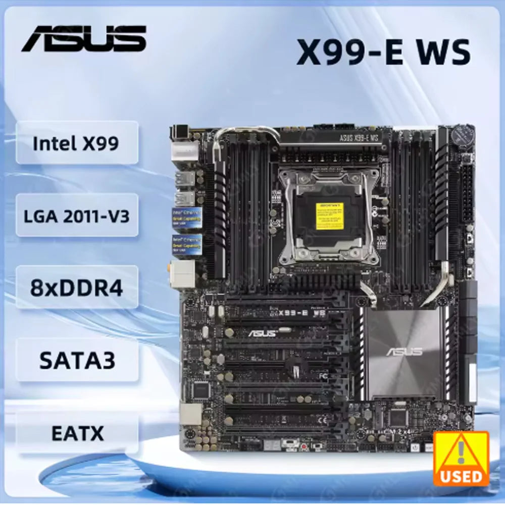 ASUS X99-E WS Workstation Intel X99 Motherboard 128GB DDR4 3200 LGA 2011-v3 USB 3.1 CEB support ntel Xeon cpu E5-1600 cpu