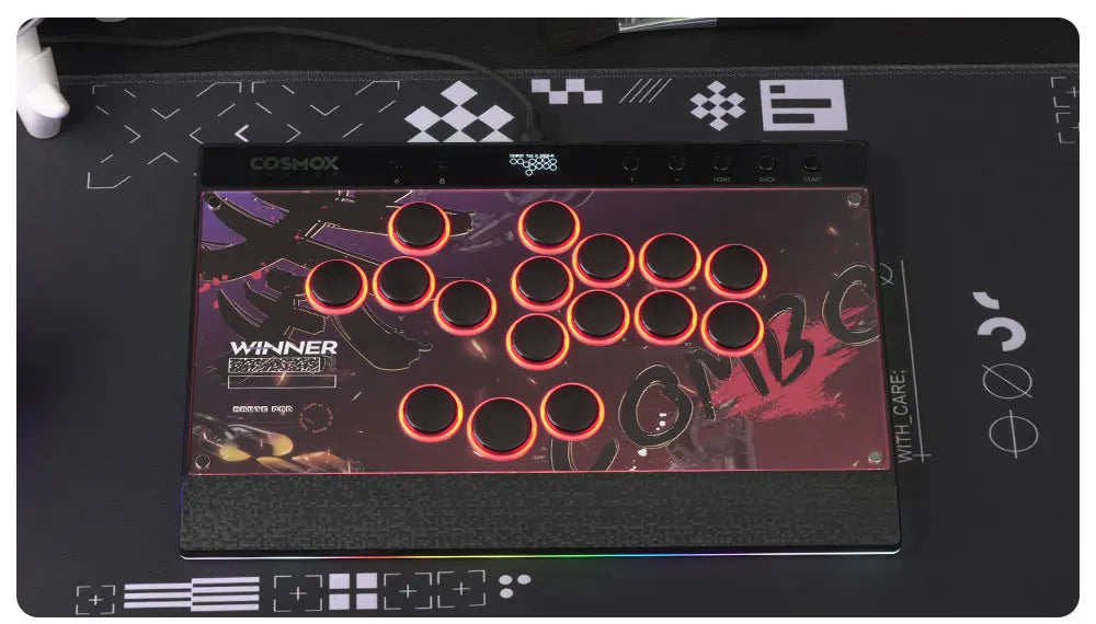 Haute42 C16 Magnetic Hitbox Leverless Arcade Stick Controller For Ps4 /PS5/Switch Button Rim Stickless Hitbox Fightstick