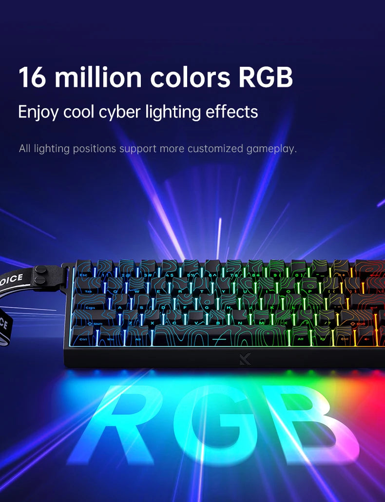 ACE60 Pro MCHOSE ACE68 Magnetic Keyboard Wired Mechanical for Gaming 0.01mm RapidTrigg 8000Hz SOCD/Rs 0.125ms 128K Sampling Rate