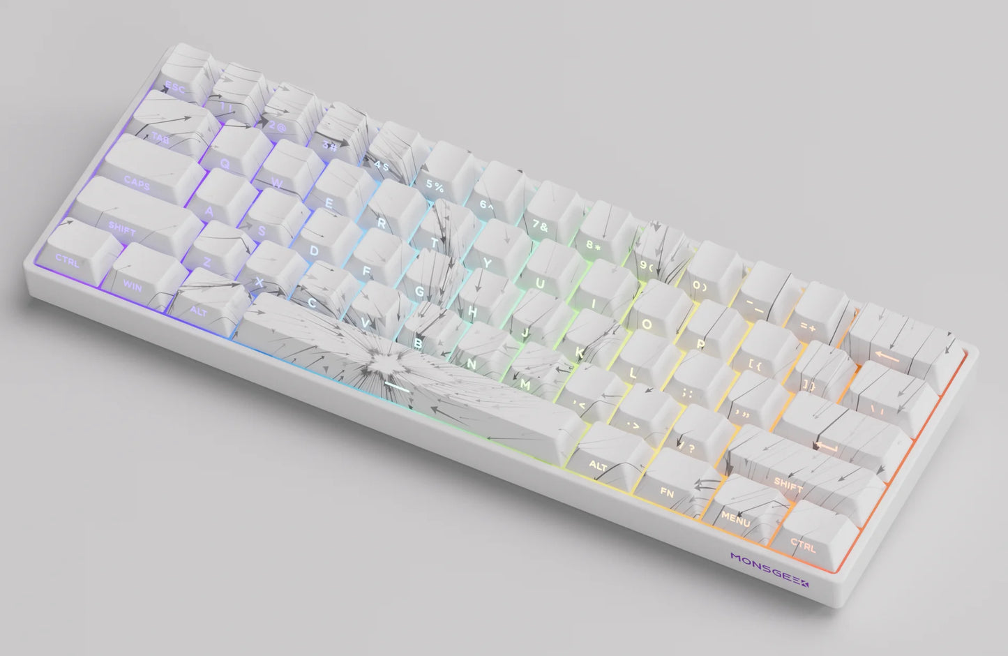 MONSGEEK FUN60 Mechanical Keyboard Magnetic Switch 60% Gaming Keyboard Rapid Trigger 0.01 mm 8K HE/TMR eSports Custom Keyboard