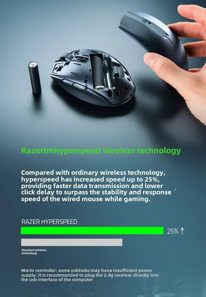 Razer Orochi V2 Mobile Wireless Gaming Mouse Lightweight 2 Wireless Modes 5G Mice Advanced 18K DPI Optical Sensor