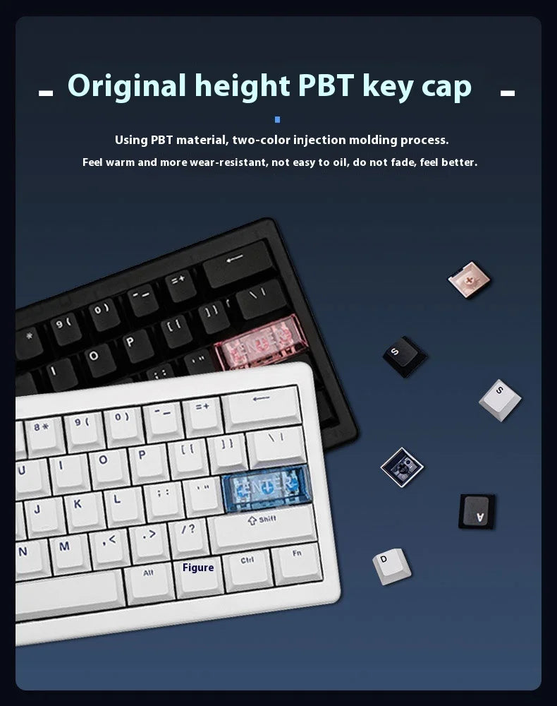 Cidoo QK61 VIA/Qmk Mechanical Keyboard 3-Mode 2.4G Bluetooth Wireless Wired Gasket Customization Gaming keyboard For PC Laptop