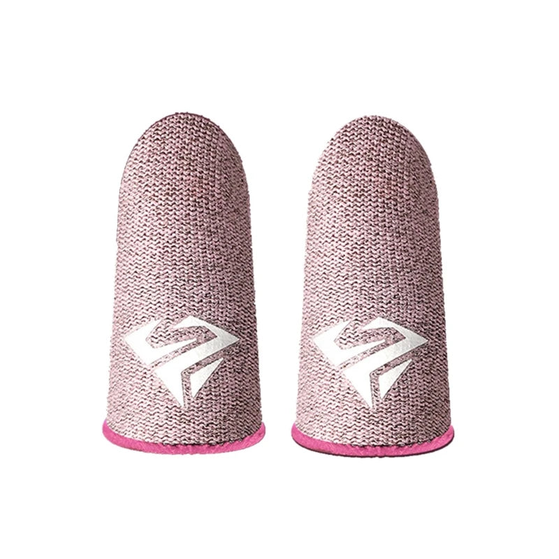 2Pcs Breathable Gaming Finger Sleeves Game Gloves Anti-Sweat Thumb Finger Cots Fingertip Cover for Mobile Games