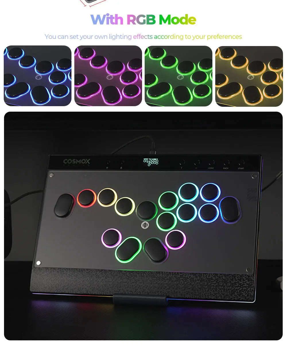 Haute42 Magnetic Stickless Arcade Controller Keyboard C16-S Hitbox Leverless Controller For PC/PS4/PS5/Switch Fight Stick Hitbox