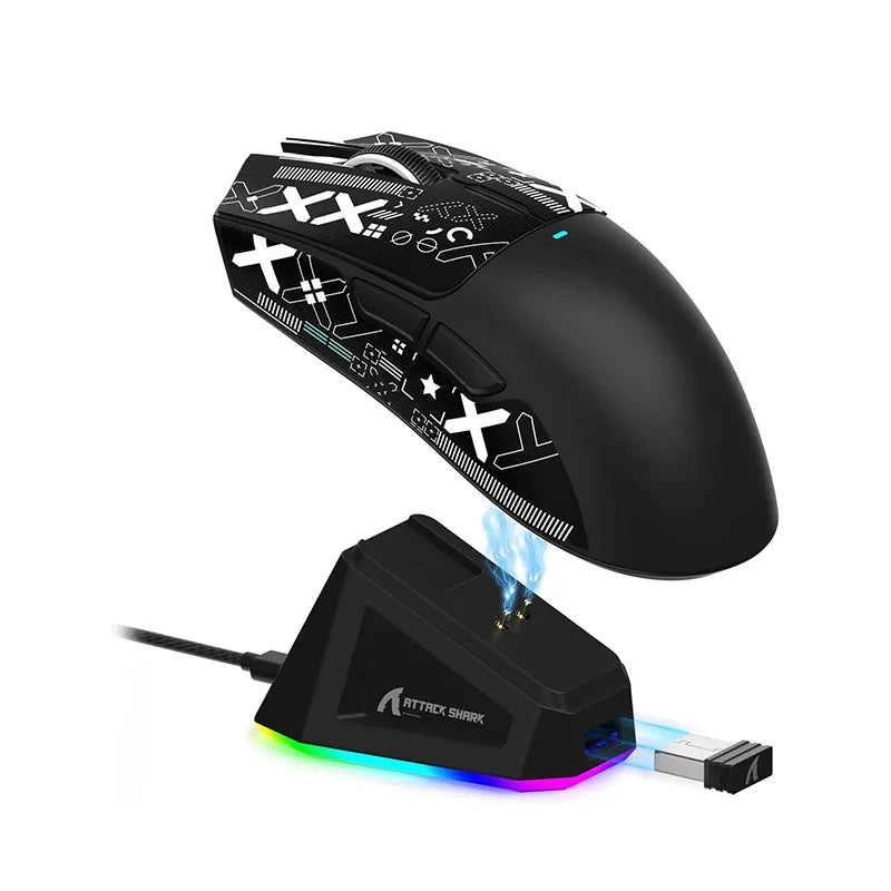 Attack Shark X11 PAW3311 Bluetooth Mouse, Triple Mode Connectivity, Touch Magnetic Charging Dock, Ultra-Light Gaming Mouse