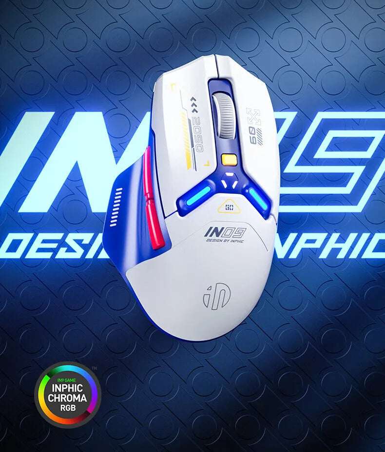 Inphic IN9 Wireless Gaming Mouse Rechargeable PAW3311 Bluetooth Mouse RGB Lighting Effect Desktop Computer Laptop Universal