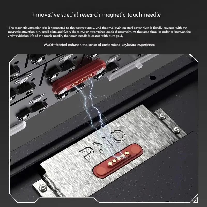 PMO WAVE75 Mechanical Gamer Keyboard RGB Customize Wireless USB/2.4G/Bluetooth 3Mode CNC Esports Gaming Keyboard Office Gifts