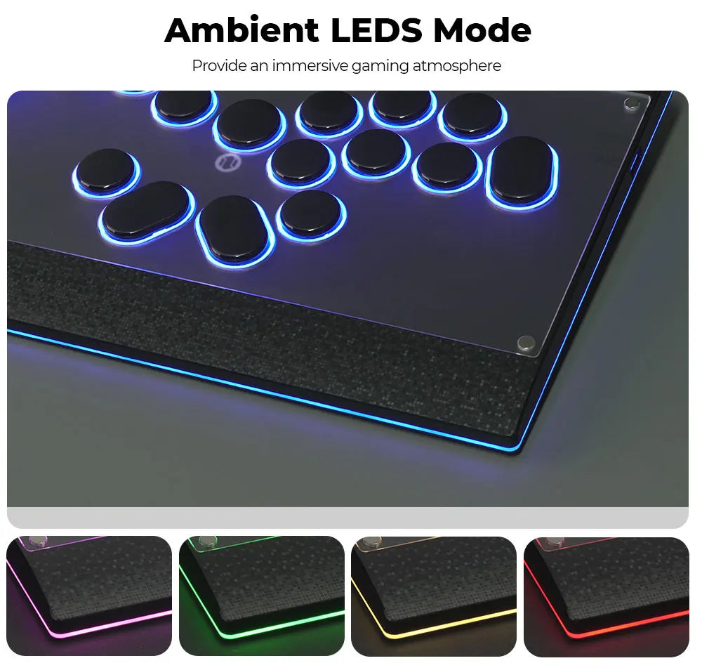 Haute42 Magnetic Stickless Arcade Controller Keyboard C16-S Hitbox Leverless Controller For PC/PS4/PS5/Switch Fight Stick Hitbox