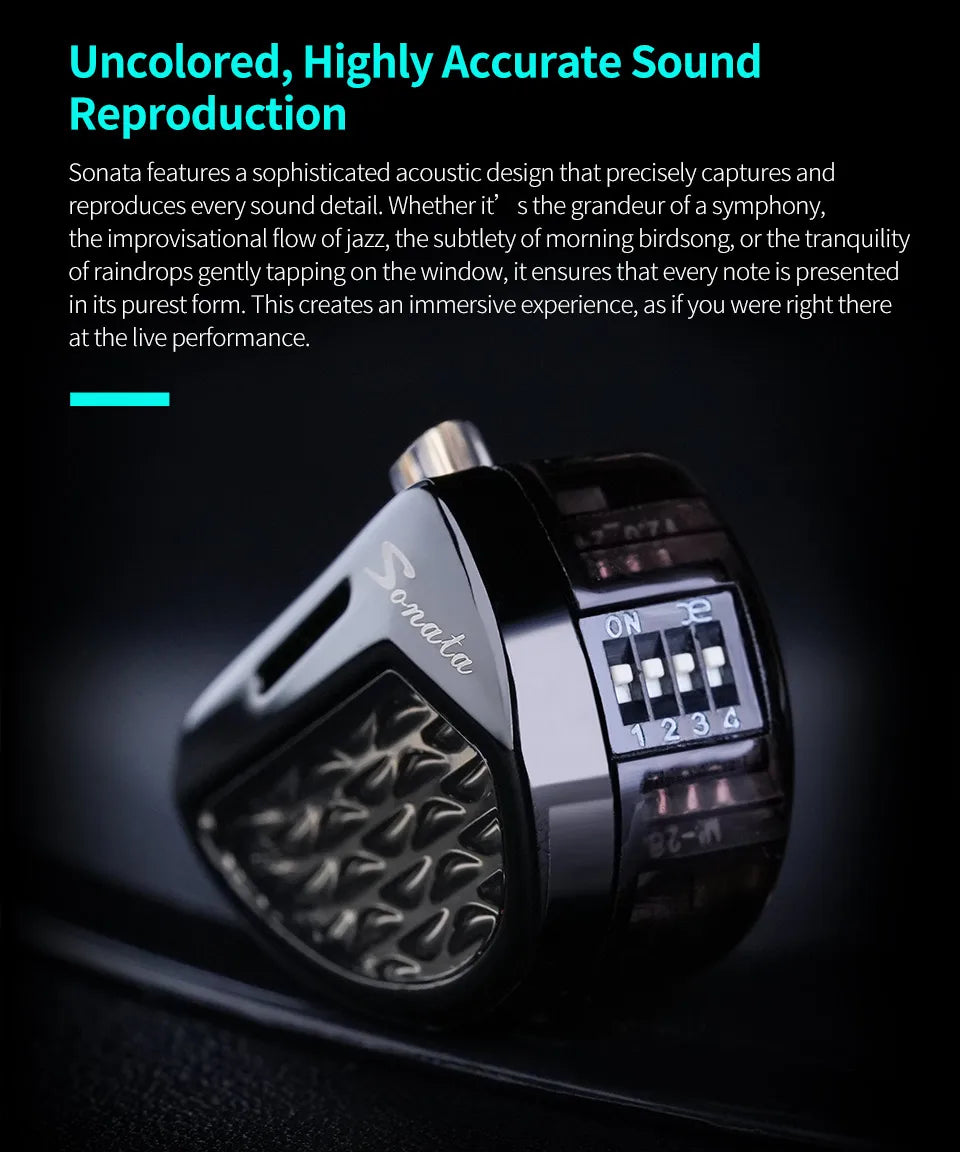 KZ Sonata 28BA Units Upgraded HIFI Headphones On-ear tunable balanced armour unit Wired gaming headphones