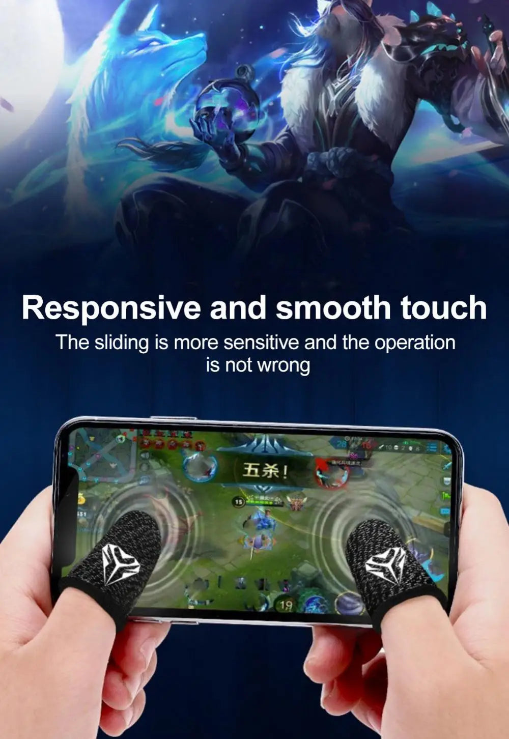 10 Pcs Mobile Game Fingertip Gloves Sweatproof Anti-slip Touch Screen Finger Sleeve Breathable Gaming Fingertip Cover For Gamer