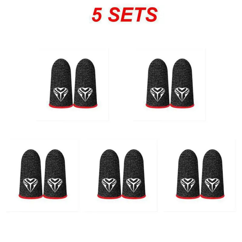 10 Pcs Mobile Game Fingertip Gloves Sweatproof Anti-slip Touch Screen Finger Sleeve Breathable Gaming Fingertip Cover For Gamer
