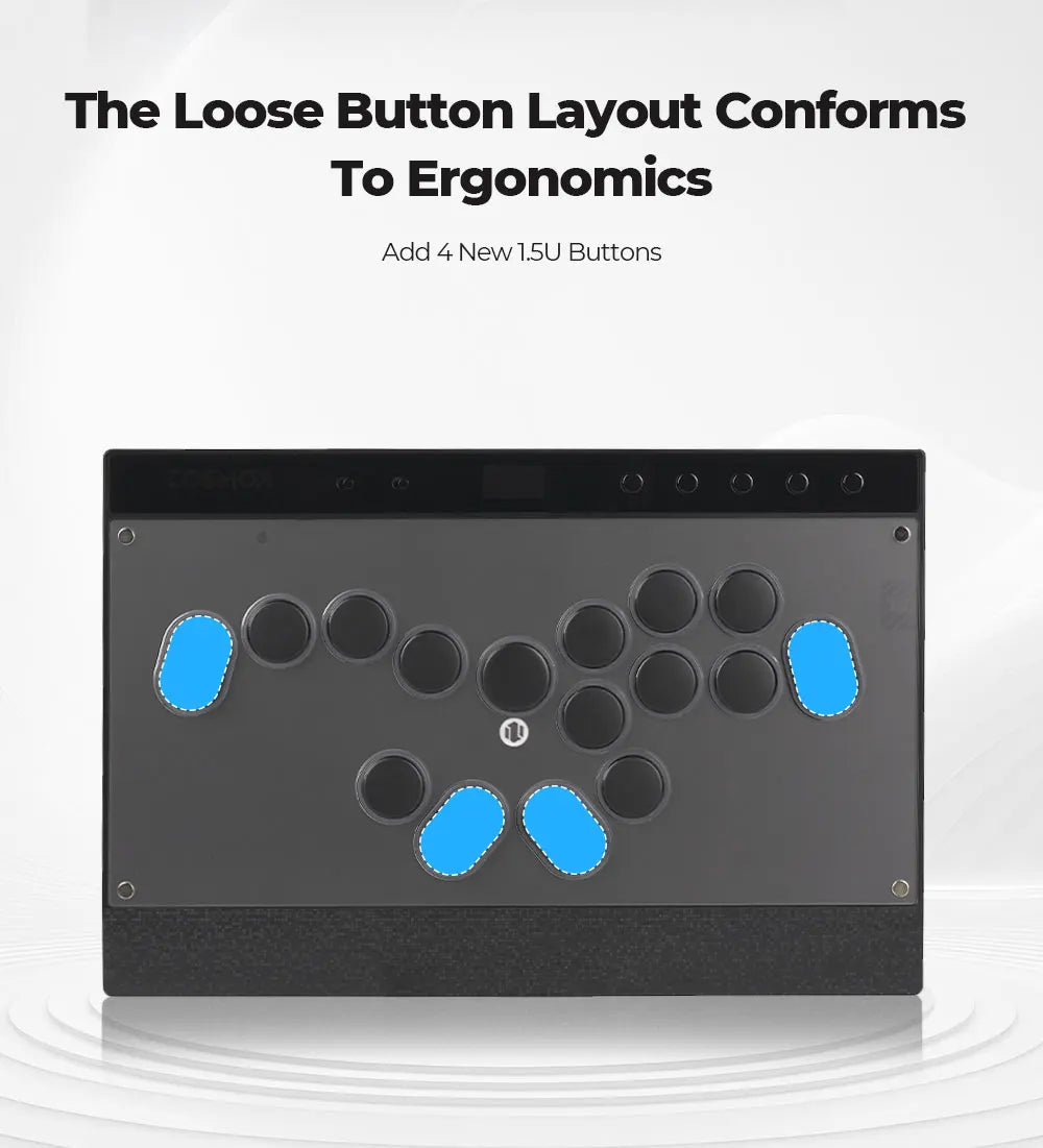 Haute42 Magnetic Stickless Arcade Controller Keyboard C16-S Hitbox Leverless Controller For PC/PS4/PS5/Switch Fight Stick Hitbox